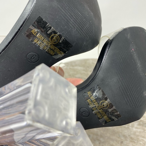 Olivia Ferguson black clear heels size 6 - Picture 6 of 7